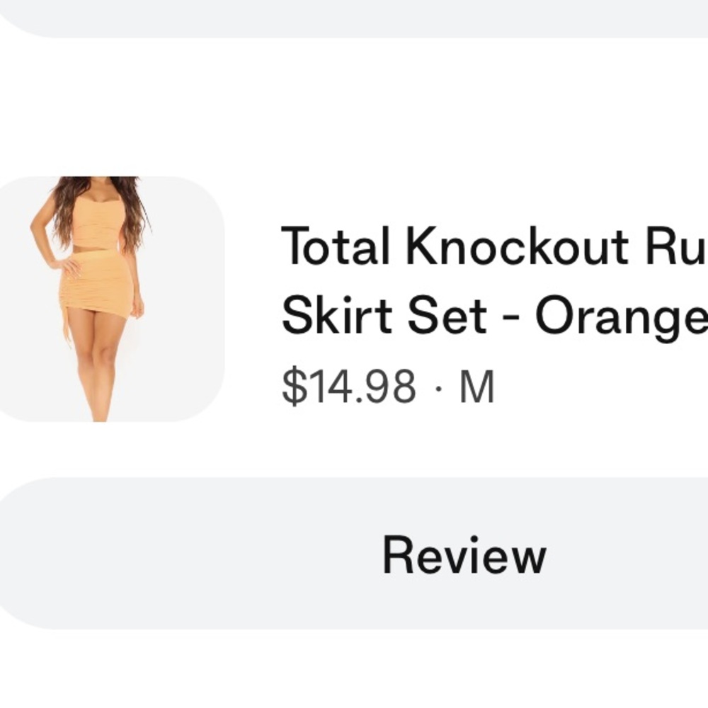 Fashion nova orange set